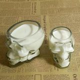 Transparent Skull-shaped Candle Jar