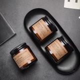 Amber Glass Candle Jar With Tin Lid