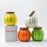 Vintage Glass Candle Jar With Cork Lid