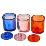 Thick Glass Candle Jar With Colour Spraying
