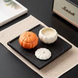 Pumpkin-Shaped Glass Candle Jar With Short Stalk