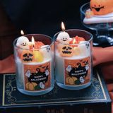 Classic Glass Candle Jar With Wax Decoration