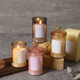 Elegantly Designed Glass Candle Jar