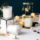 Classic Glass Candle Jar With Wood Lid And Inner Spraying