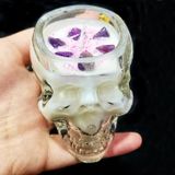 Transparent Skull-shaped Candle Jar
