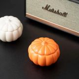 Pumpkin-Shaped Glass Candle Jar With Short Stalk