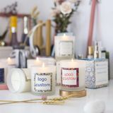 Classic Glass Candle Jar With Wood Lid And Inner Spraying