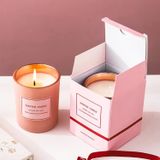 Classic Glass Candle Jar With Pink Spraying