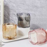 Glass Candle Jar With Wrinkly Effect