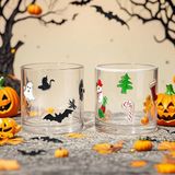 Halloween-Theme Decoration Glass Candle Jar