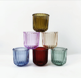 Premium Decorative Multicolored Glass Candle Jars