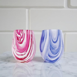 Unique Marble-effect glass Candle Jar For Interior Decoration