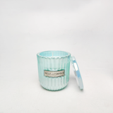 Glass Candle Jar With Label Space And Ionized Effect