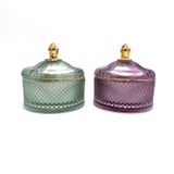 Glass Candle Jar With Elegant Details