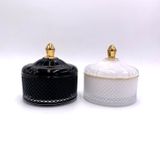 Glass Candle Jar With Elegant Details