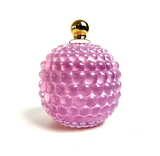 Round Candle Jar With Dot Decoration