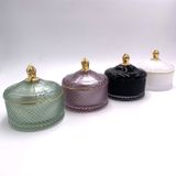 Glass Candle Jar With Elegant Details