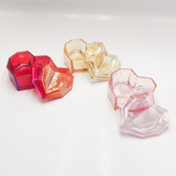 Heart-Shaped Glass Candle Jar In With Ionized Effect