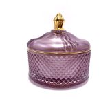 Glass Candle Jar With Elegant Details