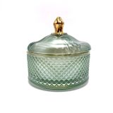 Glass Candle Jar With Elegant Details