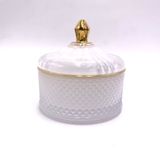 Glass Candle Jar With Elegant Details