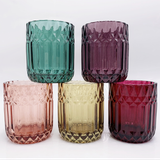 Modern Colored Glass Candle Jar for Luxury Scented Candles
