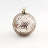 Premium Diamond Cut Christmas Ball Glass Candle Jar
