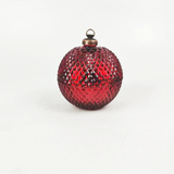 Premium Diamond Cut Christmas Ball Glass Candle Jar