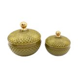 Round Glass Candle Jar With Opaque Colour