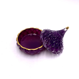 Glass Candle Jar In Hershey Shape And Purple Spraying