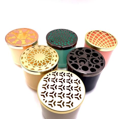 Classic Glass Candle Jar With Unique Lid Design