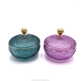 Round Glass Candle Jar With Transparent Colour