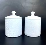 Elegant Glass Candle Jar With Lid