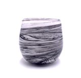 Classic Glass Candle Jar With Unique Swirly Line