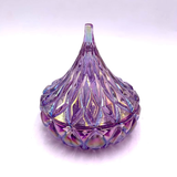 Glass Candle Jar In Hershey Shape And Purple Spraying
