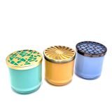 Classic Glass Candle Jar With Unique Lid Design