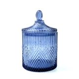 Premium Glass Candle Jar In Transparent Colour Spraying