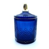 Premium Glass Candle Jar In Transparent Colour Spraying