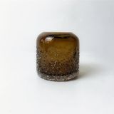 Textured Amber Glass Candle Jar for Interior Styling