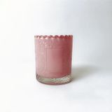 Elegant Embossed Sunflower Pattern Glass Candle Containers