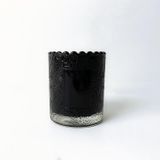 Elegant Embossed Sunflower Pattern Glass Candle Containers