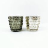 Luxury Embossed Glass Candle Container for Scented Candles
