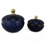 Round Glass Candle Jar With Opaque Colour