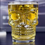 Skull Beer Mug – Clear Glass Skull Head Beer Cup with Handle for Halloween, Parties & Bars
