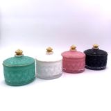 Verdant Crown Glass Candle Jar