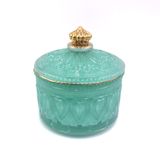 Verdant Crown Glass Candle Jar
