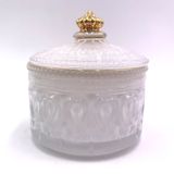 Verdant Crown Glass Candle Jar