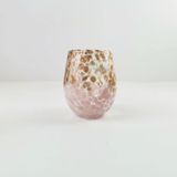 Luxury Speckled Amber Glass Candle Jar with Artistic Finish