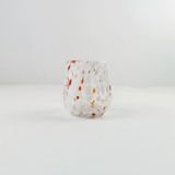 Luxury Speckled Amber Glass Candle Jar with Artistic Finish