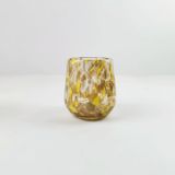 Luxury Speckled Amber Glass Candle Jar with Artistic Finish